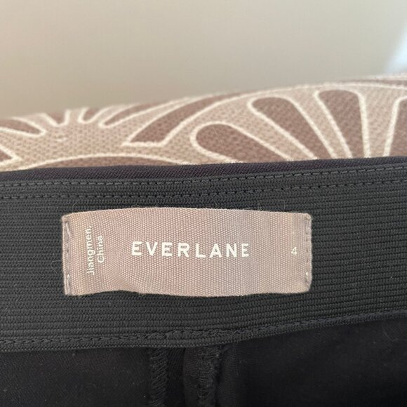 (4) EVERLANE Black Stretch Ponte Pants - Picture 3 of 3